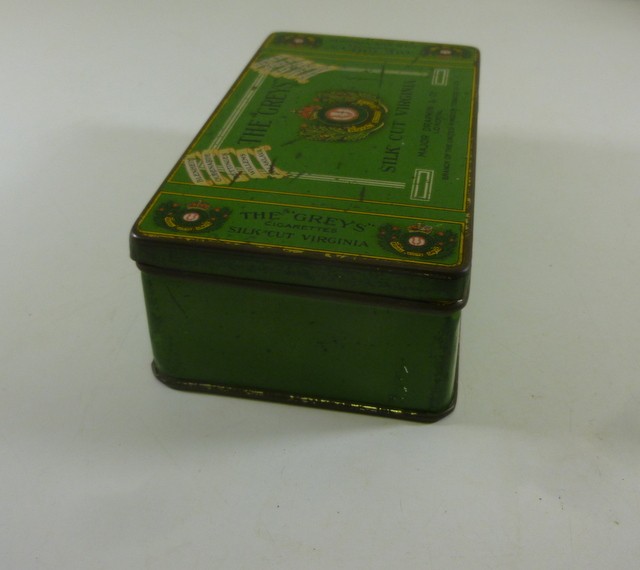 THE 'GREYS' 'SILK CUT VIRGINIA', green, (100) Cigarettes Tin, c.1960's ...