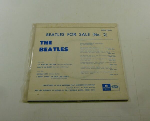 * BEATLES 'BEATLES FOR SALE No. 2', mono EP Record, in PC