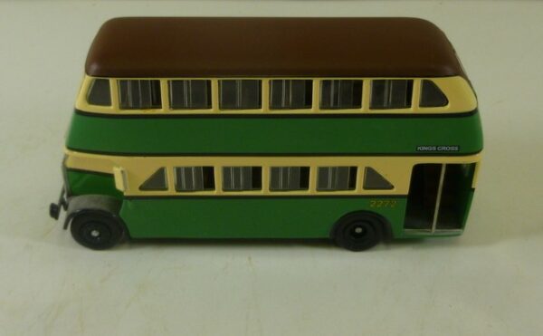 TRUX 1949 AEC Regent 111, Sydney Double Decker Bus, green & cream Model Vehicle, in display box