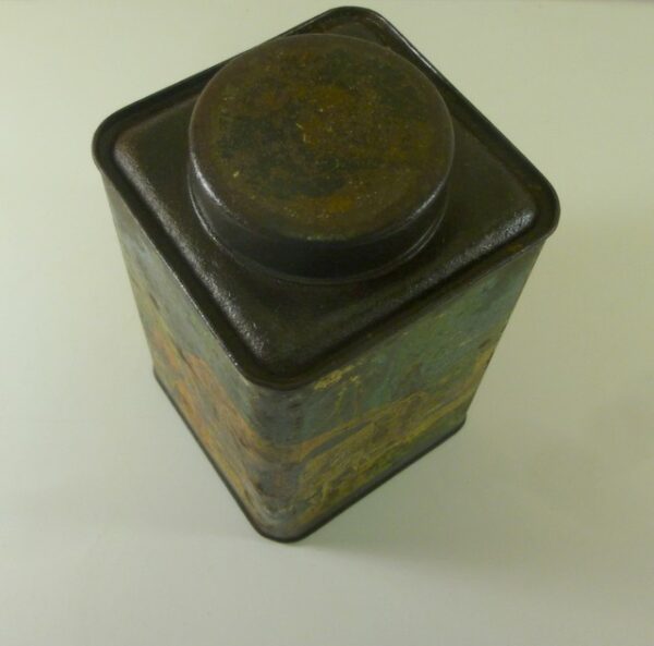 Bushells 'BARLEY' Canister, No.144 series, ex-1 lb. Tea Tin, c.1920's - super rare!