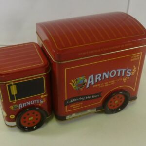Arnott's 'ARNOTT'S RED TRUCK', A-140', 'Celebrating 140 Years', truck-shape, 375g. Biscuit Tin, c.2005