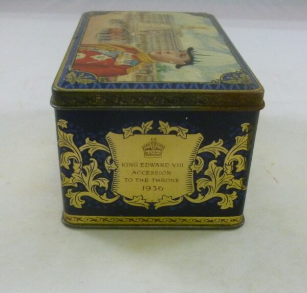 Phoenix Biscuit Co. 'King Edward VIII Accession', rect., ½ lb. Biscuit Tin, c.1936