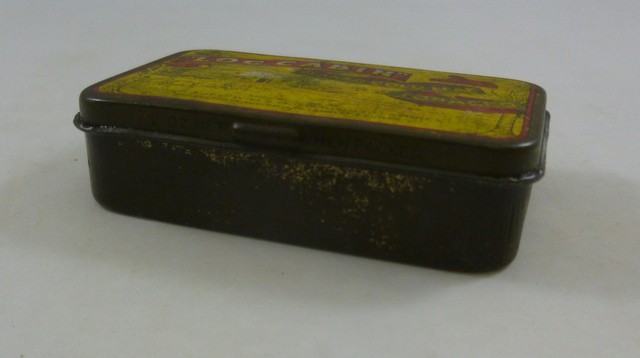 LOG CABIN, red, yellow & gold, rect. 2 oz. Tobacco Tin, c.1950's ...