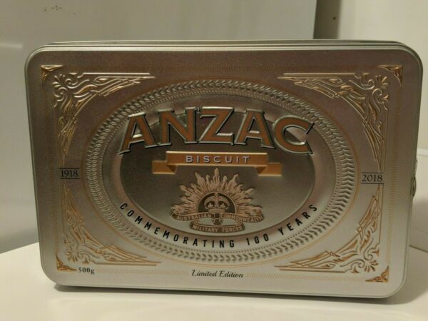 Unibic, 'COMMEMORATING 100 YEARS, 1918 - 2018', 500g. ANZAC Biscuit Tin, c.2018