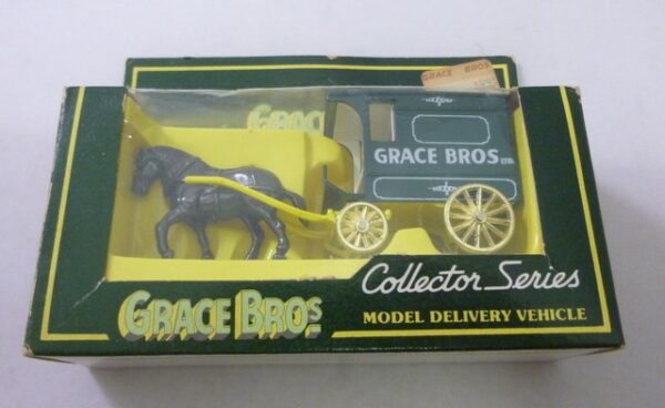 'GRACE BROS', horse-drawn Delivery Cart, green model vehicle