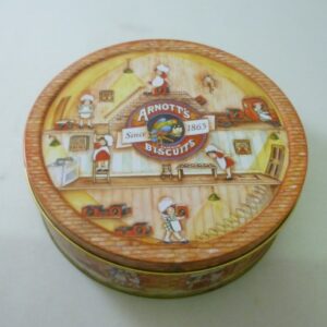 Arnott's 'The Little Baker Lady', round, 450g. Biscuit Tin, c.1995