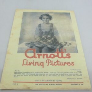 Arnott's 'Living Pictures', A-4 size Advertising print copy