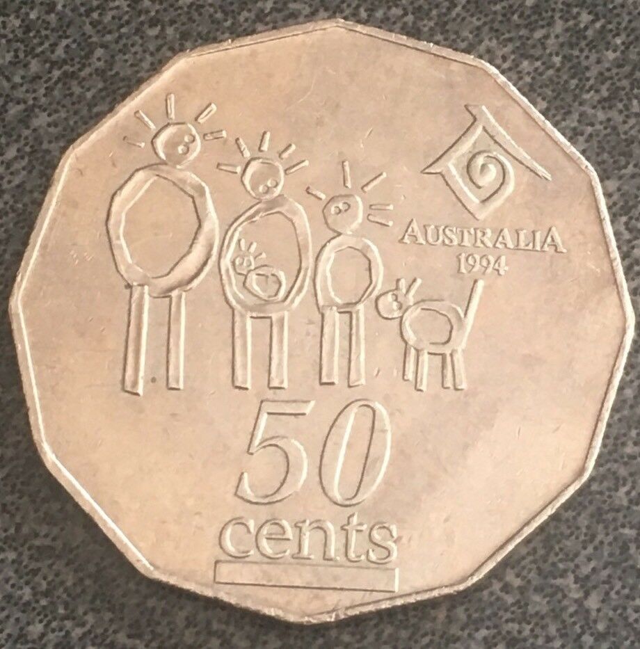 Australian 50c Coin, 'Year of The Family', c.1994