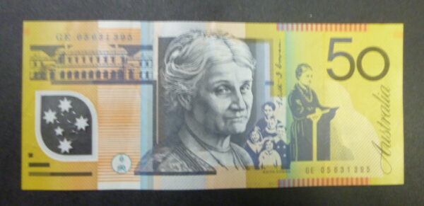 Australian $50 Note, 'GE' Prefix, C.2000 – Treats & Treasures