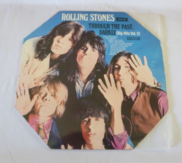 vintage Rolling Stones 'THROUGH THE PAST DARKLY' (Big Hits Vol.2), stereo LP vinyl Record, AU c.1969