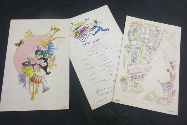 vintage P & O, Dinner and Luncheon Menus, c.1950's – Treats & Treasures